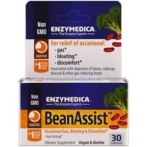 Enzymedica, BeanAssist, 30 Capsules - HealthCentralUSA