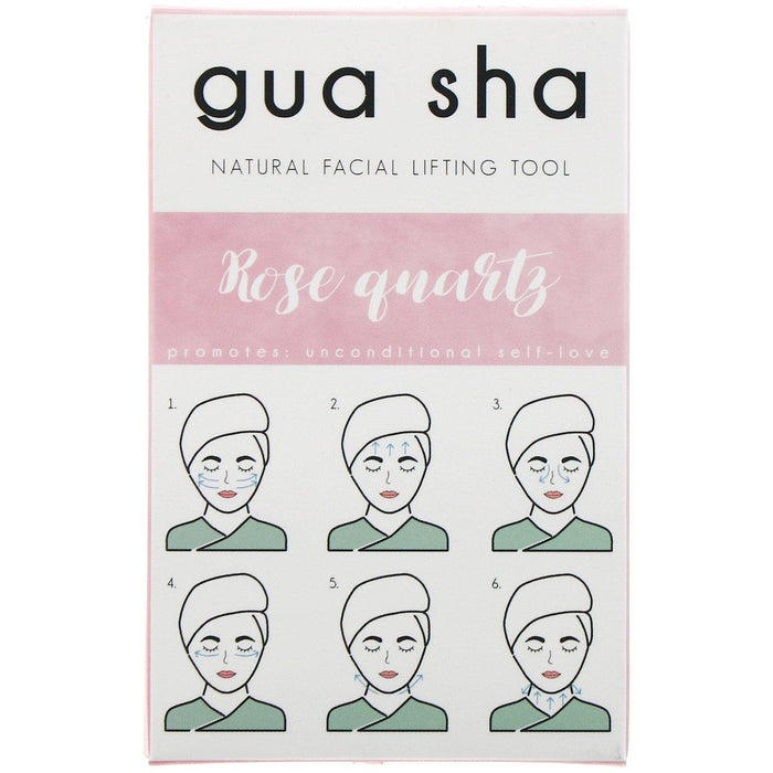 Honey Belle, Rose Quartz Gua Sha, Natural Facial Lifting Tool, 1 Tool - HealthCentralUSA