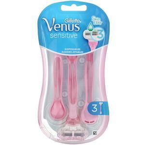 Gillette, Venus, SkinElixir, Sensitive, 3 Disposable Razors - HealthCentralUSA