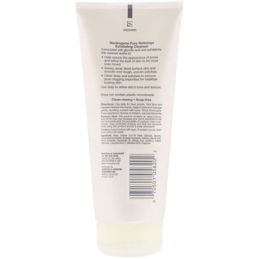 Neutrogena, Pore Refining, Exfoliating Cleanser, 6.7 fl oz (198 ml) - HealthCentralUSA