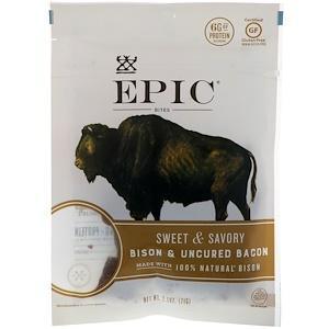 Epic Bar, Bites, Bison & Uncured Bacon, Sweet & Savory, 2.5 oz (71 g) - HealthCentralUSA