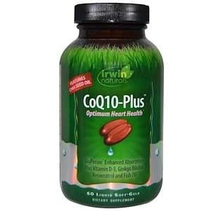 Irwin Naturals, CoQ10-Plus, 60 Liquid Soft-Gels - HealthCentralUSA