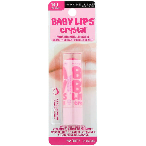Maybelline, Baby Lips Crystal, Moisturizing Lip Balm, 140 Pink Quartz, 0.15 oz (4.4 g) - HealthCentralUSA