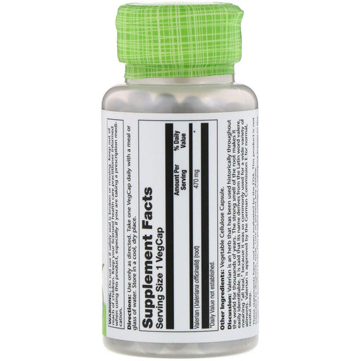 Solaray, Valerian, 470 mg, 100 VegCaps - HealthCentralUSA