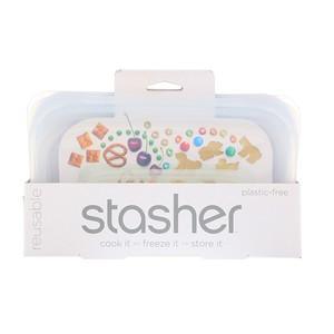 Stasher, Reusable Silicone Food Bag, Snack Size Small, Clear, 9.9 fl oz (293.5 ml) - HealthCentralUSA