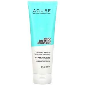Acure, Simply Smoothing Conditioner, Coconut & Marula Oil, 8 fl oz (236.5 ml) - HealthCentralUSA