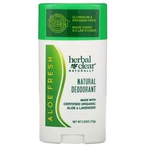 21st Century, Herbal Clear Naturally, Natural Deodorant, Aloe Fresh, 2.65 oz (75 g) - HealthCentralUSA