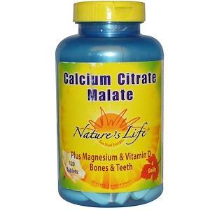 Nature's Life, Calcium Citrate Malate, 120 Tablets - HealthCentralUSA