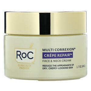 RoC, Multi Correxion, Crepe Repair, Face & Neck Cream, 1.7 oz (48 g) - HealthCentralUSA