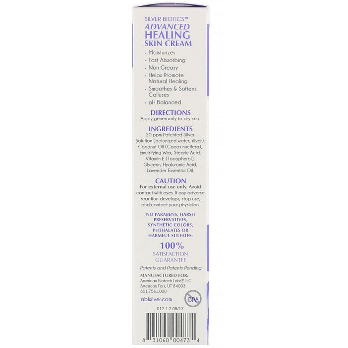 American Biotech Labs, Advanced Healing Skin Cream, Natural Lavender Scent, 1.2 oz (34 g) - HealthCentralUSA
