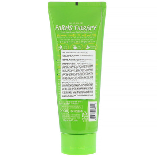 Doori Cosmetics, Farms Therapy, Sparkling Body Cream, Green Apple, 6.7 fl oz (200 ml) - HealthCentralUSA
