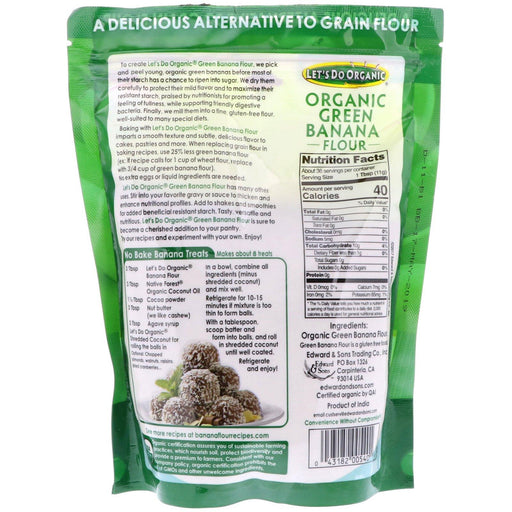 Edward & Sons, Let's Do Organic, Organic Green Banana Flour, 14 oz (396 g) - HealthCentralUSA