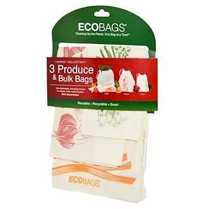 ECOBAGS, Produce & Bulk Bags, 3 Bags - HealthCentralUSA