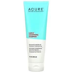 Acure, Simply Smoothing Shampoo, Coconut & Marula Oil, 8 fl oz (236.5 ml) - HealthCentralUSA