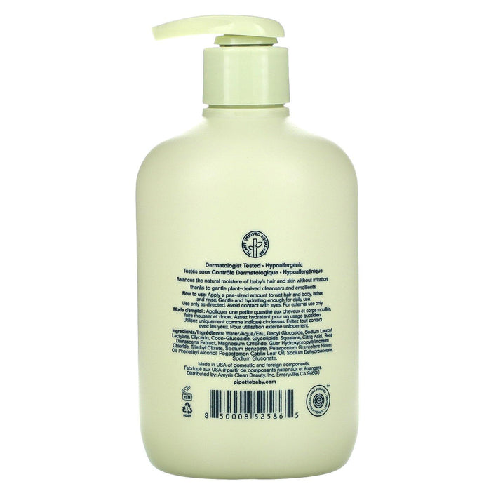 Pipette, Baby Shampoo + Wash, Rose + Geranium, 12 fl oz (354 ml) - HealthCentralUSA
