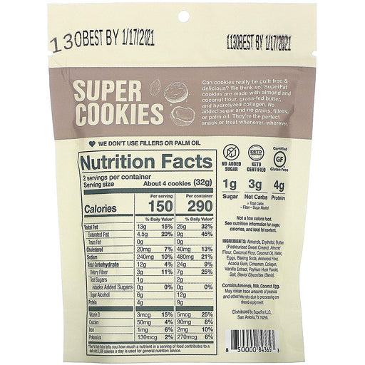 SuperFat, Keto Cookie Bites, Snickerdoodle, 2.25 oz (64 g) - HealthCentralUSA