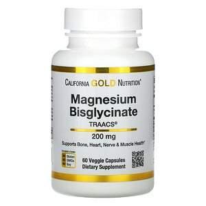 California Gold Nutrition, Magnesium Bisglycinate, 60 Veggie Capsules - HealthCentralUSA