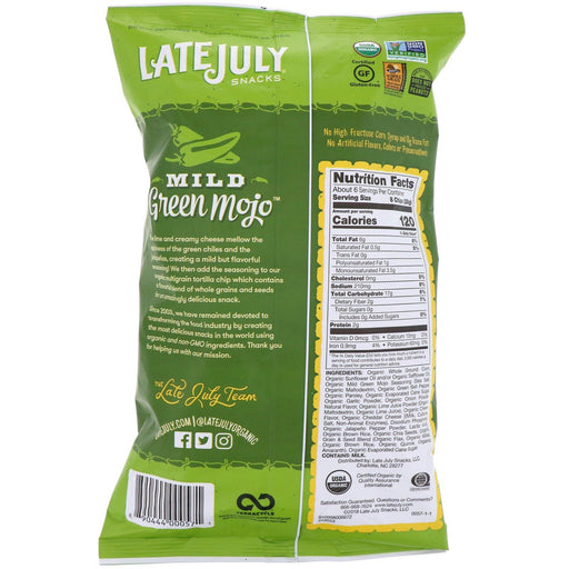 Late July, Multigrain Tortilla Chips, Mild Green Mojo, 5.5 oz (156 g) - HealthCentralUSA