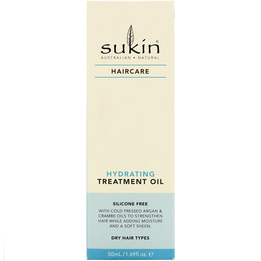 Sukin, Hydrating Treatment Oil, Haircare, 1.69 fl oz (50 ml) - HealthCentralUSA