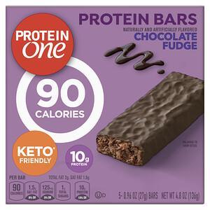 Protein One, Protein Bars, Chocolate Fudge, 5 Bars, 0.96 oz (27 g) Each - HealthCentralUSA