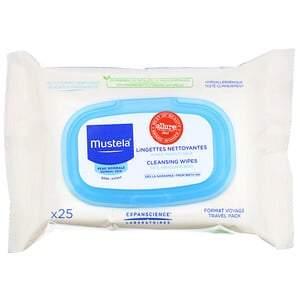 Mustela, Cleansing Wipes, 25 Wipes - HealthCentralUSA