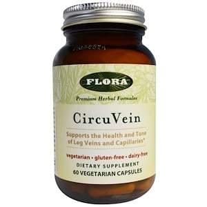 Flora, CircuVein, 60 Veggie Caps - HealthCentralUSA