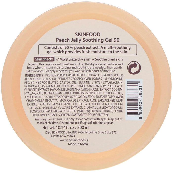 Skinfood, Peach Jelly, Soothing Gel 90, 10.14 fl oz (300 ml) - HealthCentralUSA