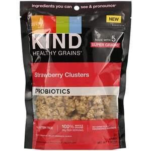 KIND Bars, Healthy Grains, Probiotics, Strawberry Clusters, 7 oz (198 g) - HealthCentralUSA