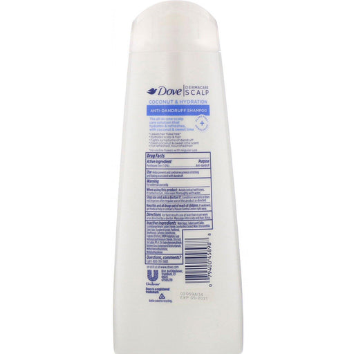 Dove, Dermacare, Scalp, Anti-Dandruff Shampoo, Coconut & Hydration, 12 fl oz (355 ml) - HealthCentralUSA
