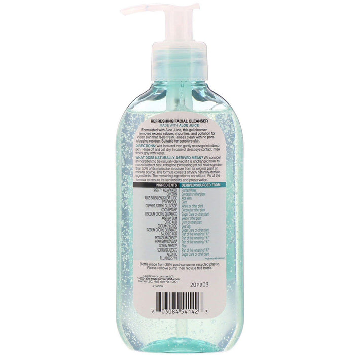 Garnier, SkinActive, Refreshing Facial Cleanser with Aloe Juice, 6.7 fl oz (200 ml) - HealthCentralUSA