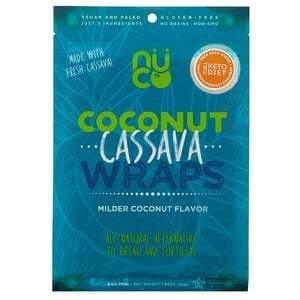 NUCO, Coconut Cassava Wraps, Milder Coconut, 5 Count, 1.94 oz (55 g) - HealthCentralUSA