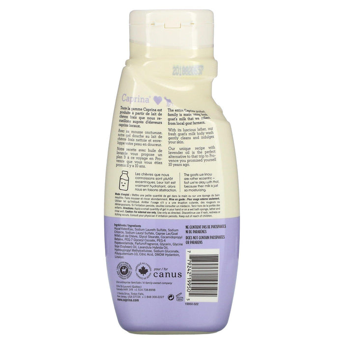 Caprina, Fresh Goat's Milk, Amazing Body Wash, Lavender Oil, 16.9 fl oz (500 ml) - HealthCentralUSA