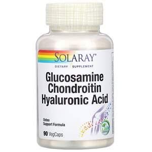 Solaray, Glucosamine Chondroitin Hyaluronic Acid, 90 VegCaps - HealthCentralUSA