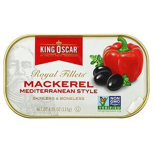 King Oscar, Royal Fillets, Mackerel Mediterranean Style, 4.05 oz (115 g) - HealthCentralUSA