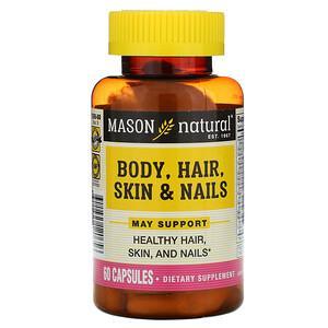Mason Natural, Body, Hair, Skin & Nails, 60 Capsules - HealthCentralUSA