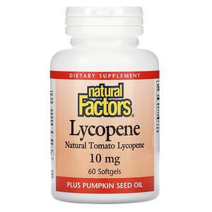 Natural Factors, Lycopene, 10 mg, 60 Softgels - HealthCentralUSA