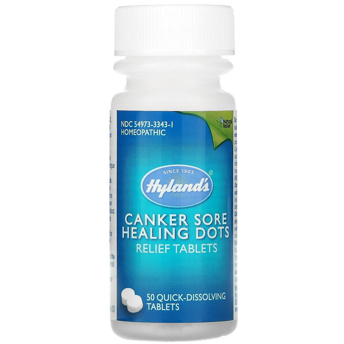 Hyland's, Canker Sore Healing Dots Relief Tablets, 50 Quick-Dissolving Tablets - HealthCentralUSA