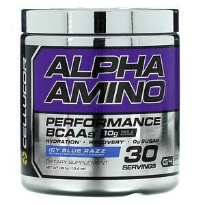 Cellucor, Alpha Amino, Performance BCAAs, Icy Blue Razz, 13.4 oz (381 g) - HealthCentralUSA