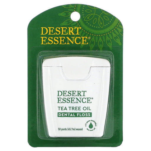 Desert Essence, Tea Tree Oil Dental Floss, Waxed, 50 Yds (45.7 m) - HealthCentralUSA