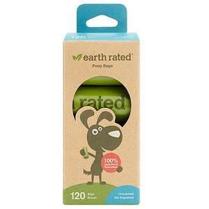 Earth Rated, Dog Waste Bags, Unscented, 120 Bags, 8 Refill Rolls - HealthCentralUSA