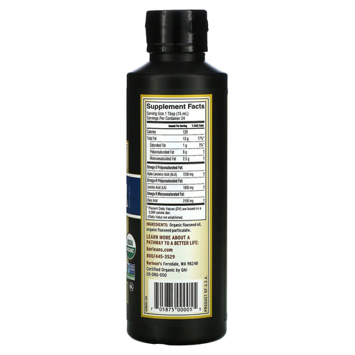 Barlean's, Organic Lignan Flax Oil, 12 fl oz (355 ml) - HealthCentralUSA