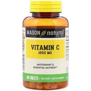 Mason Natural, Vitamin C, 1,000 mg, 100 Tablets - HealthCentralUSA