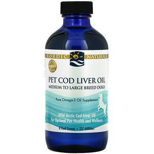 Nordic Naturals, Pet Cod Liver Oil, Medium to Large Breed Dogs, 8 fl oz (237 ml) - HealthCentralUSA