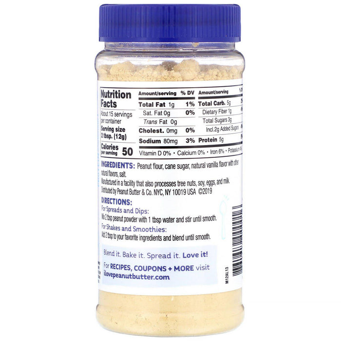 Peanut Butter & Co., Peanut Powder, Vanilla, 6.5 oz (184 g) - HealthCentralUSA