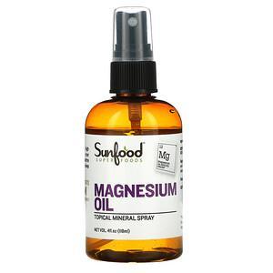 Sunfood, Magnesium Oil, 4 fl oz (118 ml) - HealthCentralUSA