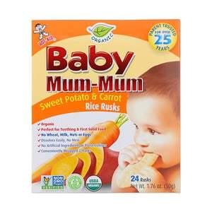 Hot Kid, Baby Mum-Mum, Organic Sweet Potato & Carrot Rice Rusks, 24 Rusks, 1.76 oz (50 g) Each - HealthCentralUSA