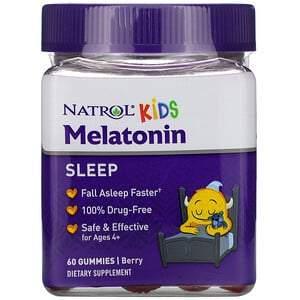 Natrol, Kids, Melatonin, Ages 4+, Berry, 60 Gummies - HealthCentralUSA