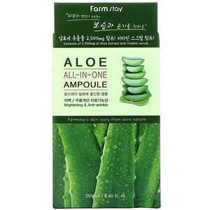 Farmstay, All-In-One Ampoule, Aloe, 8.45 fl oz (250 ml) - HealthCentralUSA