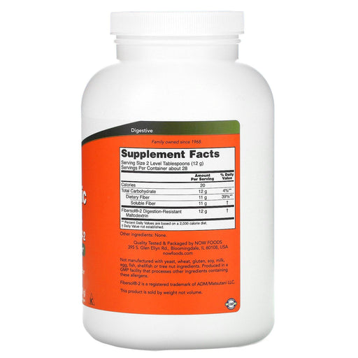 Now Foods, Prebiotic Fiber with Fibersol-2, 12 oz (340 g) - HealthCentralUSA