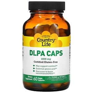 Country Life, DLPA Caps, 1,000 mg, 60 Vegan Capsules - HealthCentralUSA